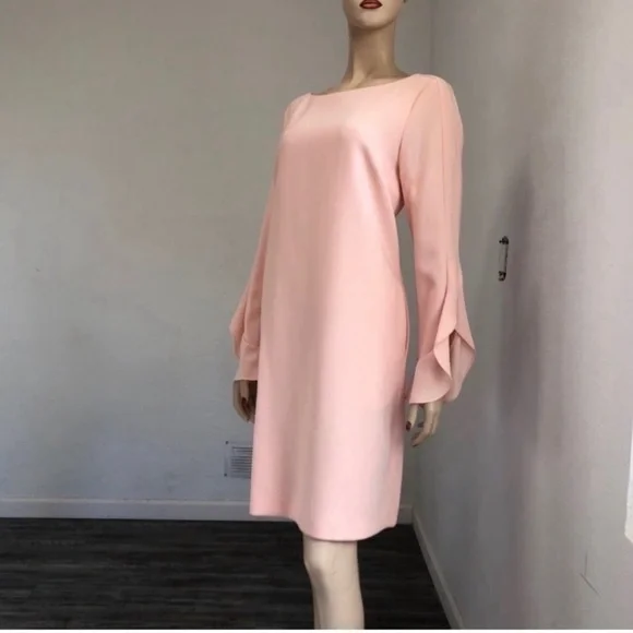 NEW Lafayette148 New York pink Emory Ruffle Cuff dress - Picture 5 of 15